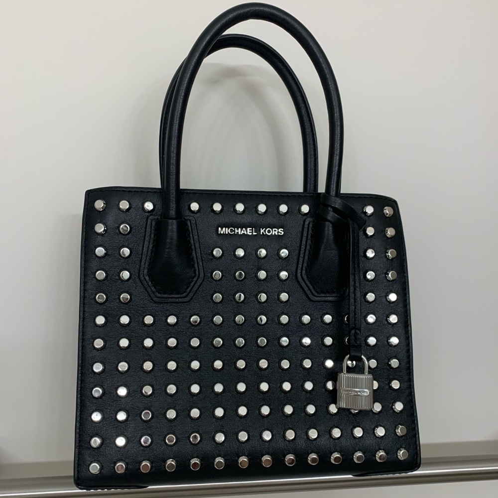 Small Michael Kors Studded black leather bag